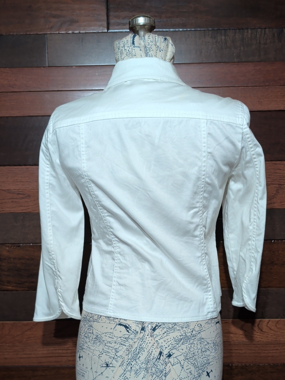 Ruby Rd. White Button-Front Jean Jacket with Decorative Medallion Buttons - Picture 8 of 9